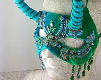 Blue/Green Costume Mask//Costume Mask//Mask Masquerade//Mask for Masquerade//Masquerade Ball Mask//Halloween Mask//Mardi Gras Mask