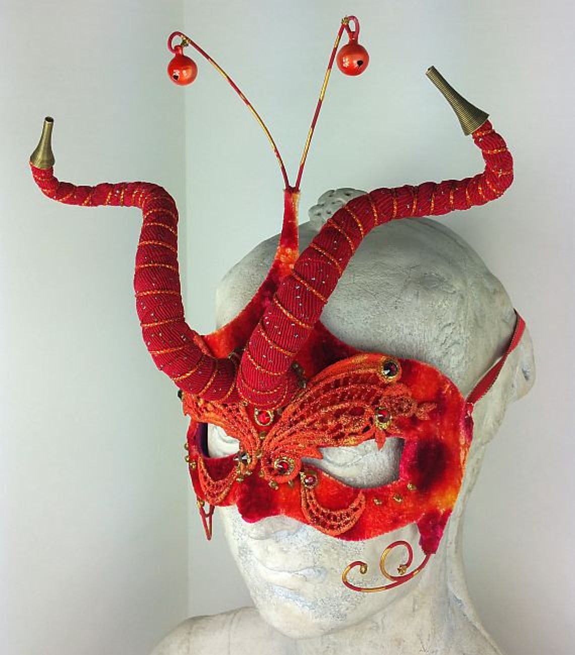 Red Demon Masquerade Mask//red Devil Masquerade Mask//devil Etsy Ireland