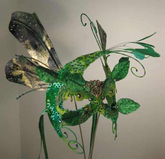 Green Masquerade Mask//Masquerade Mask//Mask//Masquerade Ball | Etsy