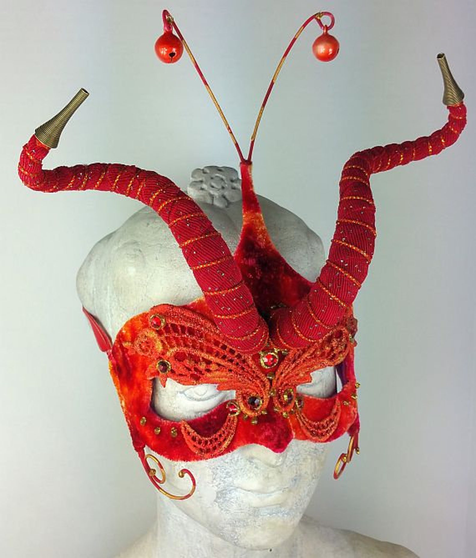 Red Demon Masquerade Mask//red Devil Masquerade Mask//devil Etsy Ireland