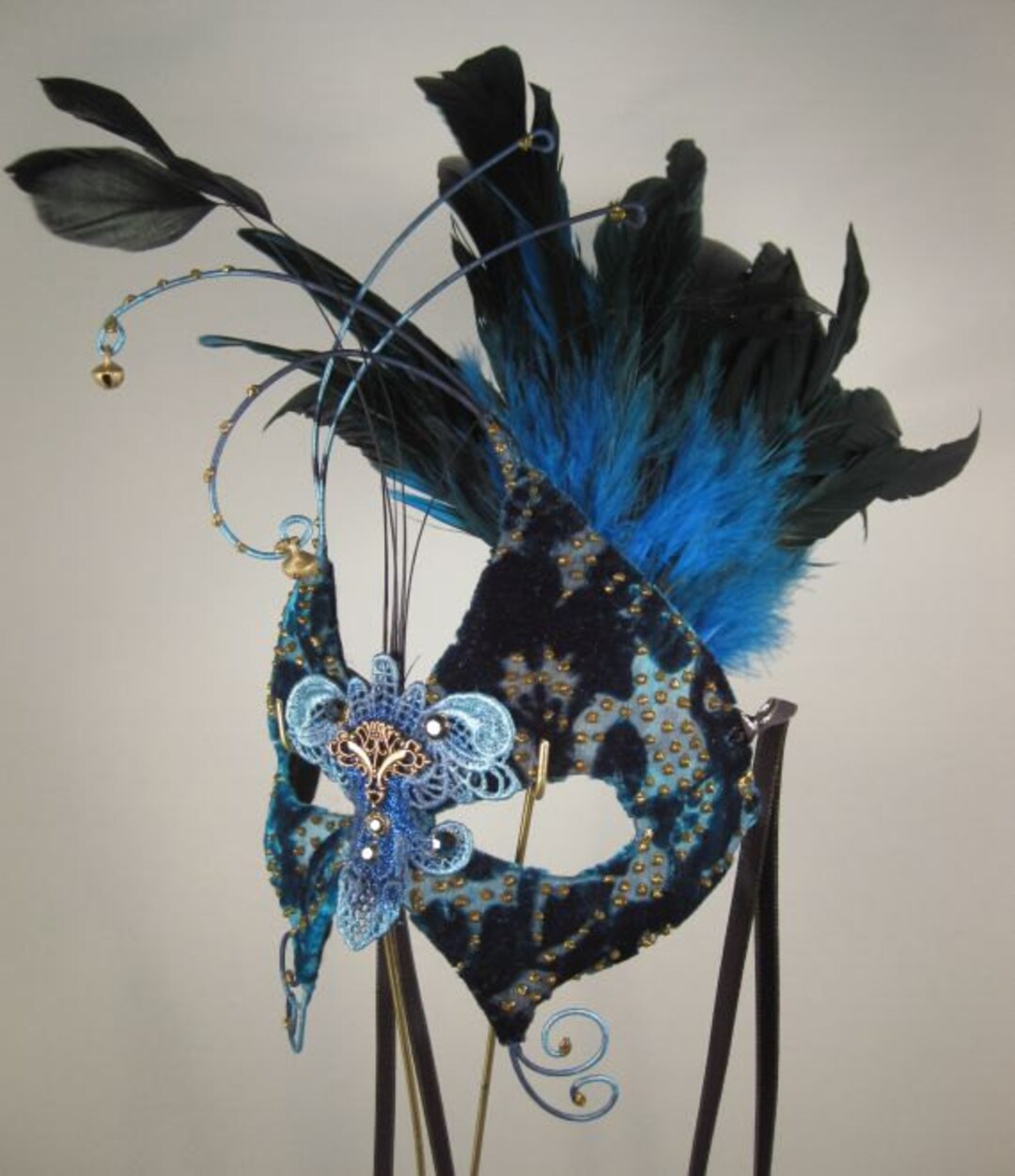 Blue and Black Masquerade Mask//masquerade Ball Mask//mask Masquerade