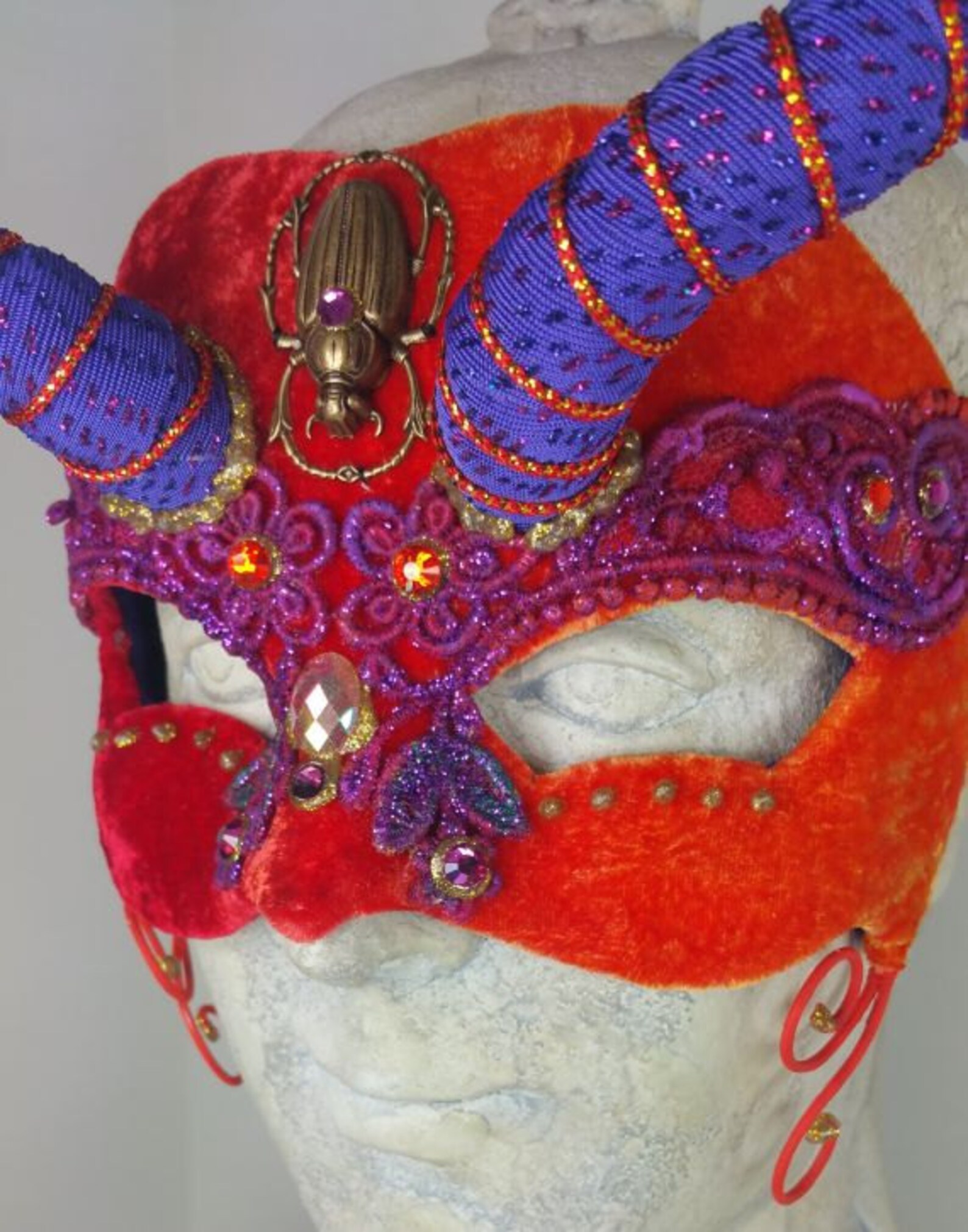 Masquerade Mask Orange//masquerade Mask//mask Etsy