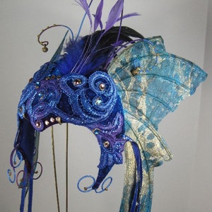 Blue Masquerade Headpiece//Masquerade Headpiece Blue// Masquerade Headpiece//Masquerade//Halloween Masquerade Mask//Mardi Gras Masquerade