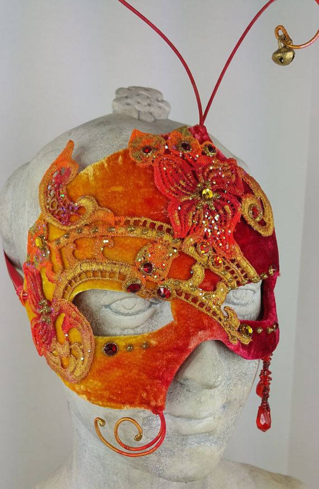 Orange Masquerade Mask//masquerade Mask Orange//masquerade Mask//mask