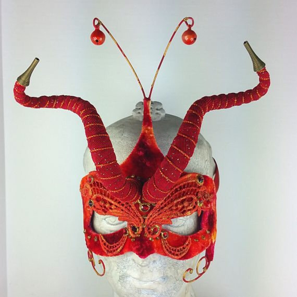 Red Demon Masquerade Mask//red Devil Masquerade Mask//devil Etsy Ireland