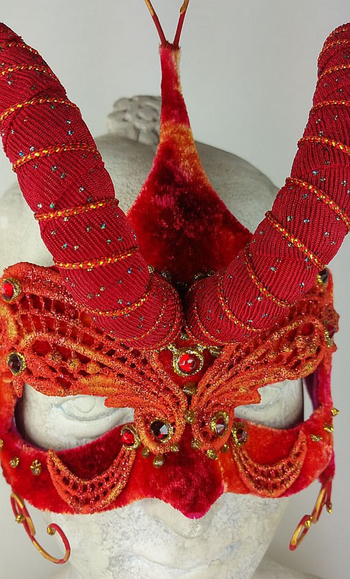 Red Demon Masquerade Mask//red Devil Masquerade Mask//devil Etsy Ireland