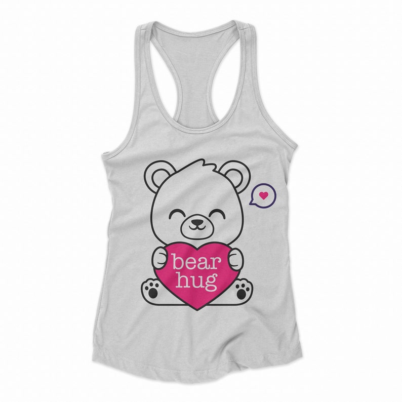 Bear Hug SVG, Teddy SVG, Bear SVG, Text Svg, Circles Svg, Cut File