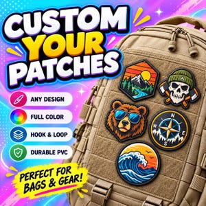 Custom 3D PVC Tactical Patches, Personalized Rubber Morale Patches (Hook & Loop)
