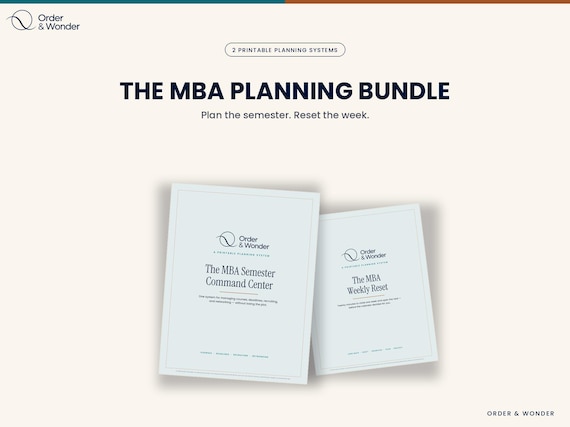 MBA Planner Bundle | Semester & Weekly Graduate Student Planning System