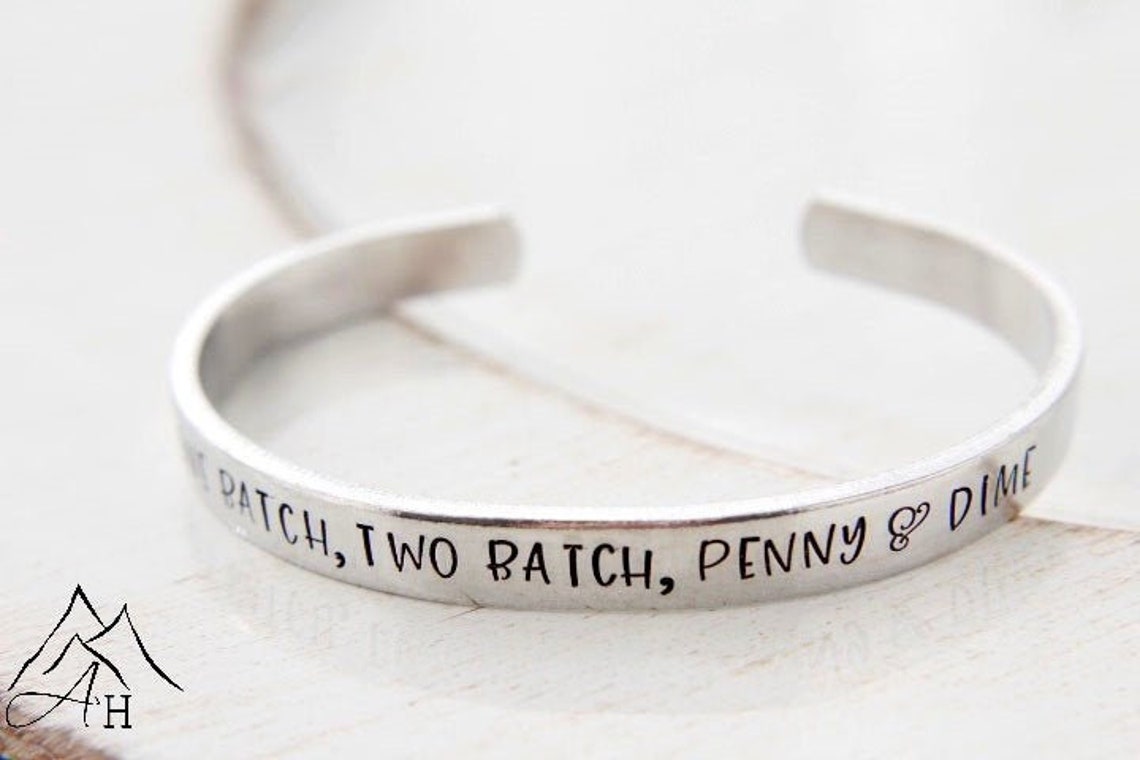 One Batch Two Batch Penny And Dime Hand Stamped Sterling Etsy