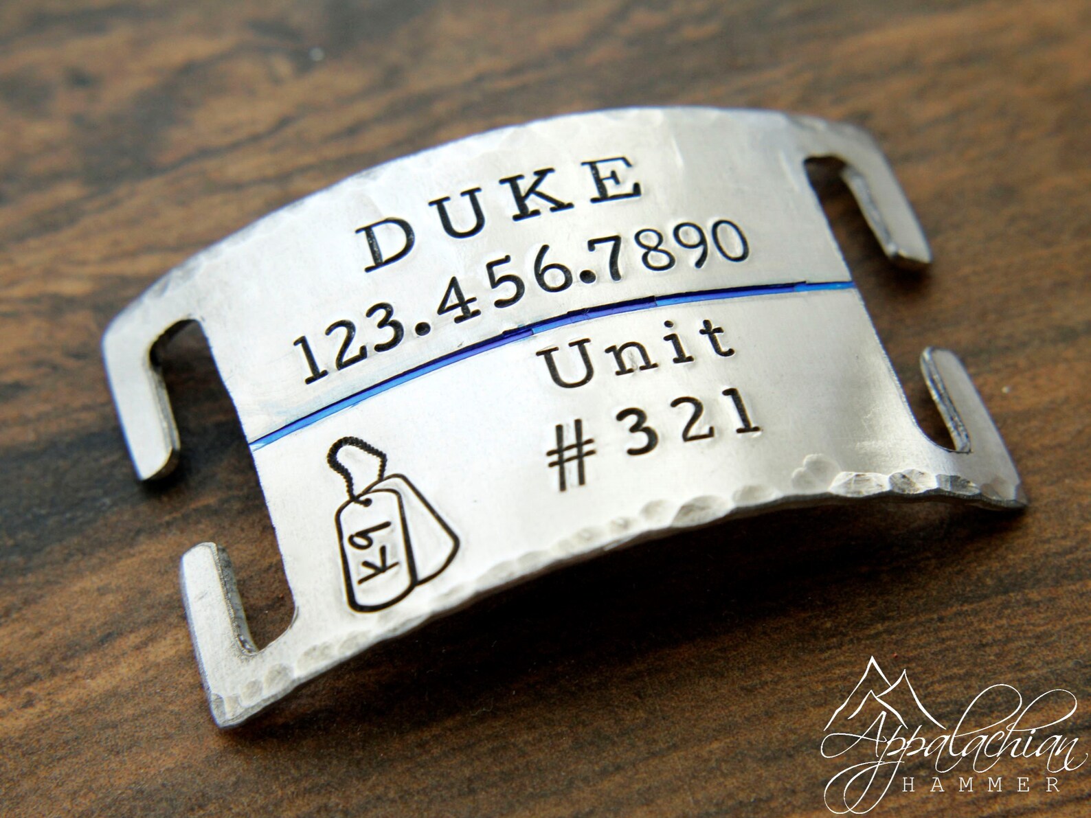 Police Pet Tag K9 Unit Tag Thin Blue Line Pet ID Dog Tag Etsy