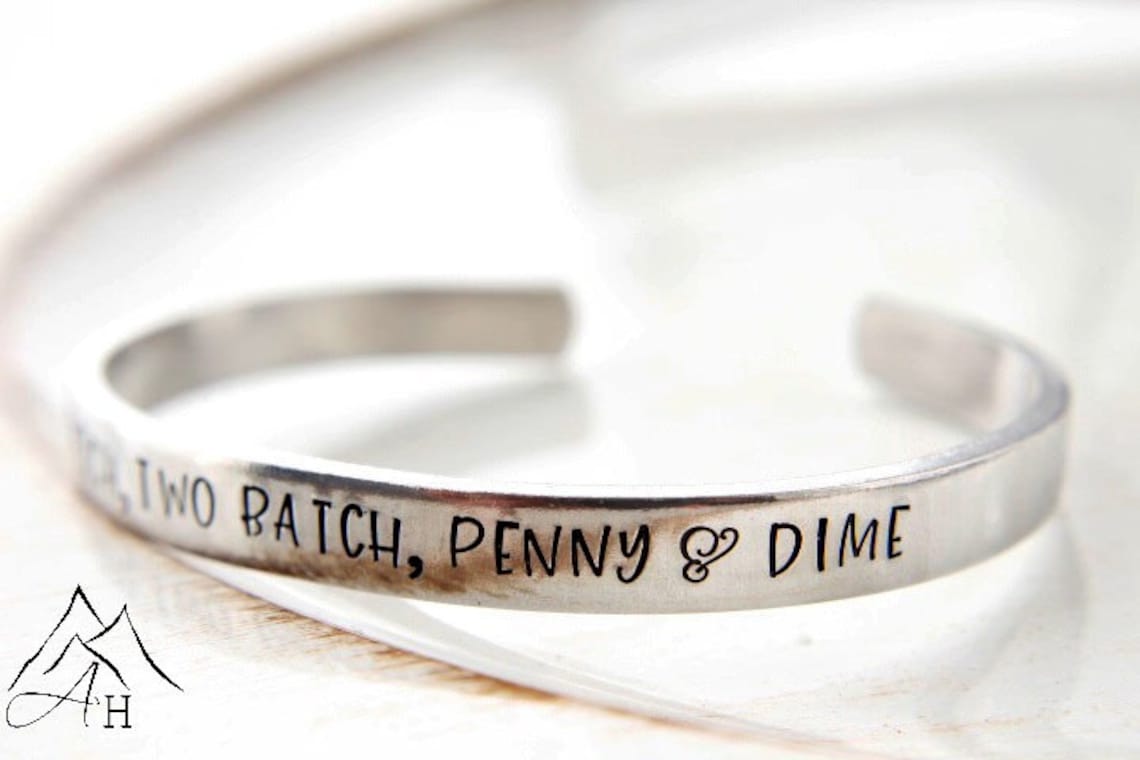 One Batch Two Batch Penny And Dime Hand Stamped Sterling Etsy