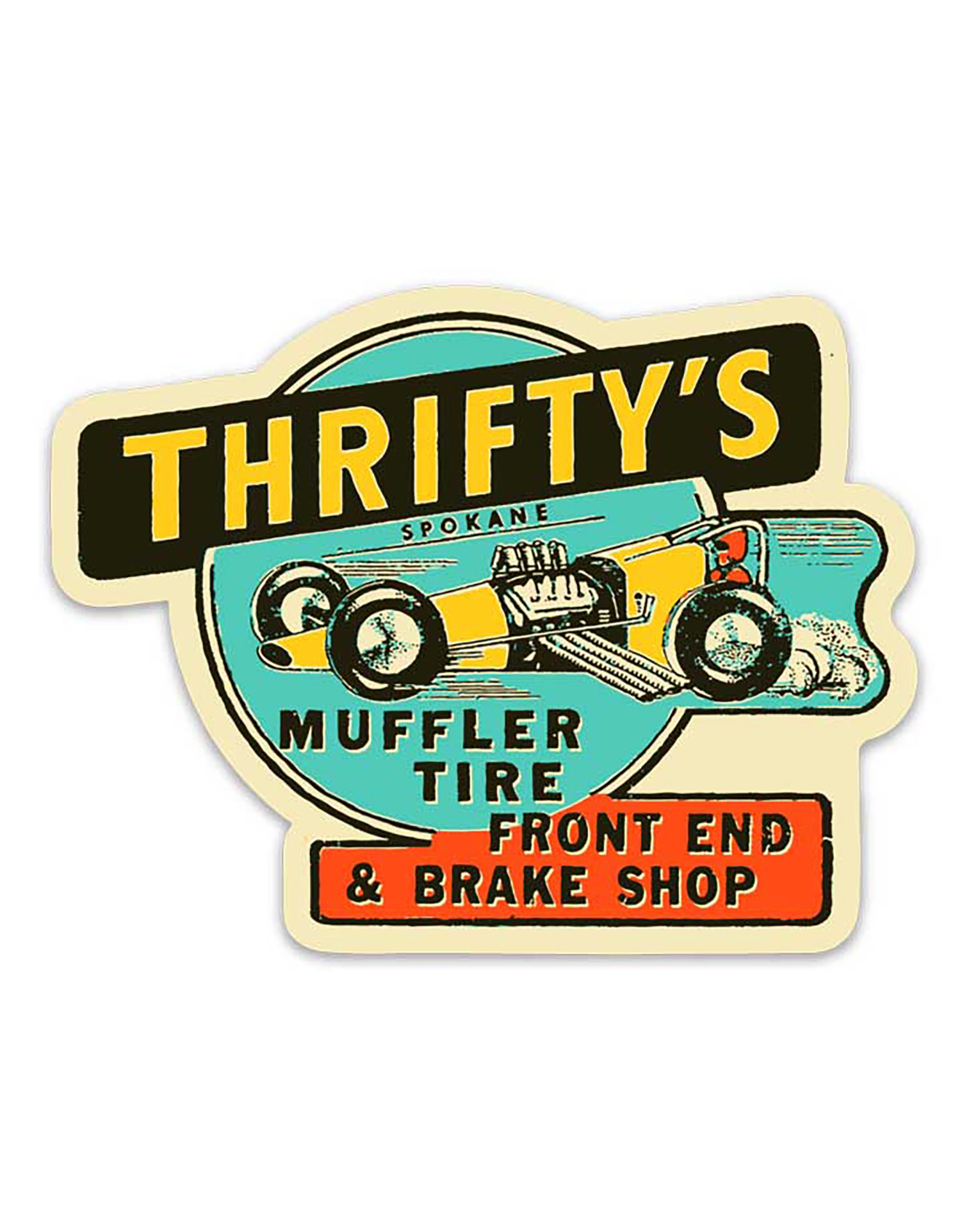 Thrifty Muffler and Tire Sticker Etsy