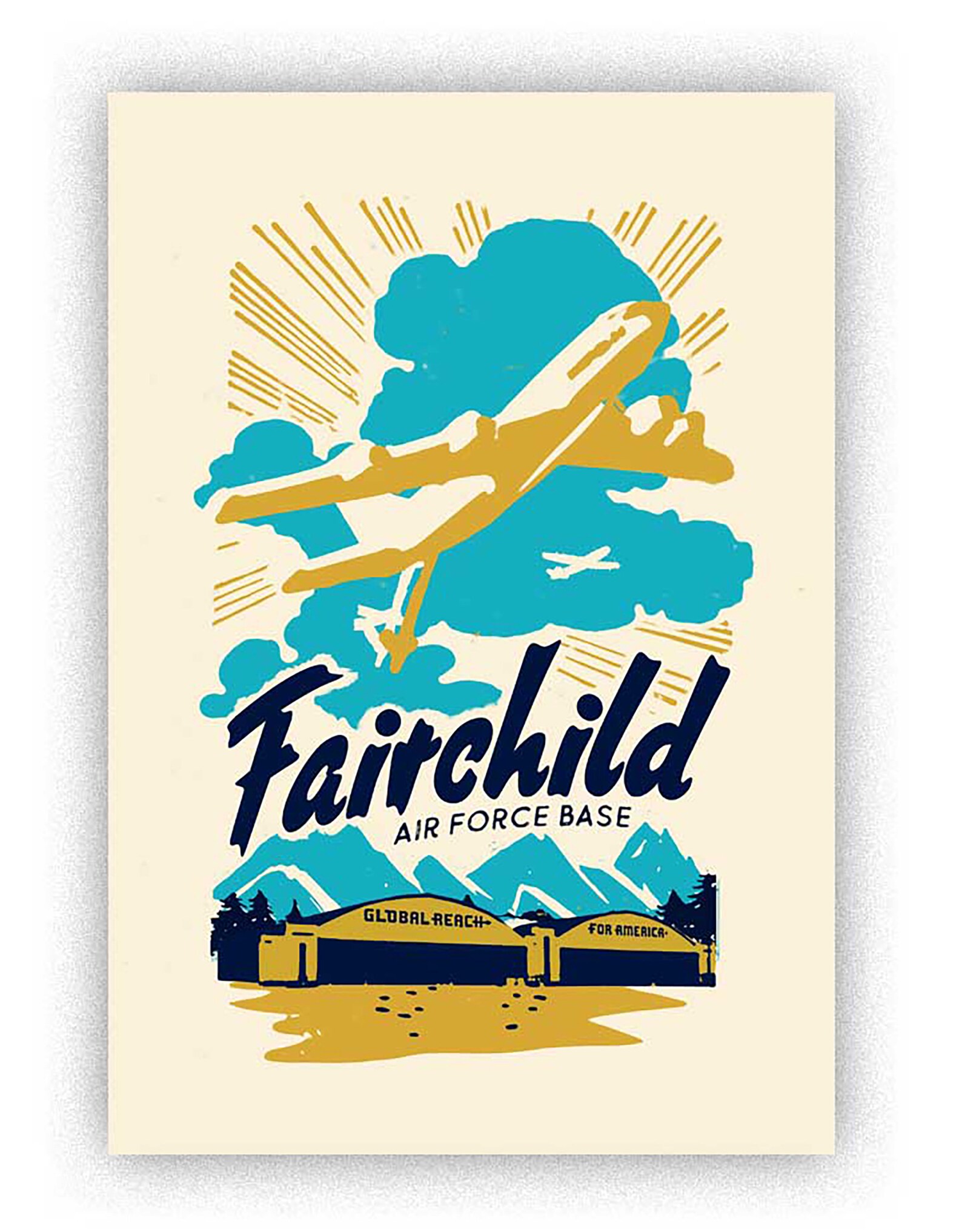 Fairchild AFB Handmade Screenprint Etsy