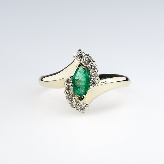 marquise cut emerald, natural emerald ring, emeral