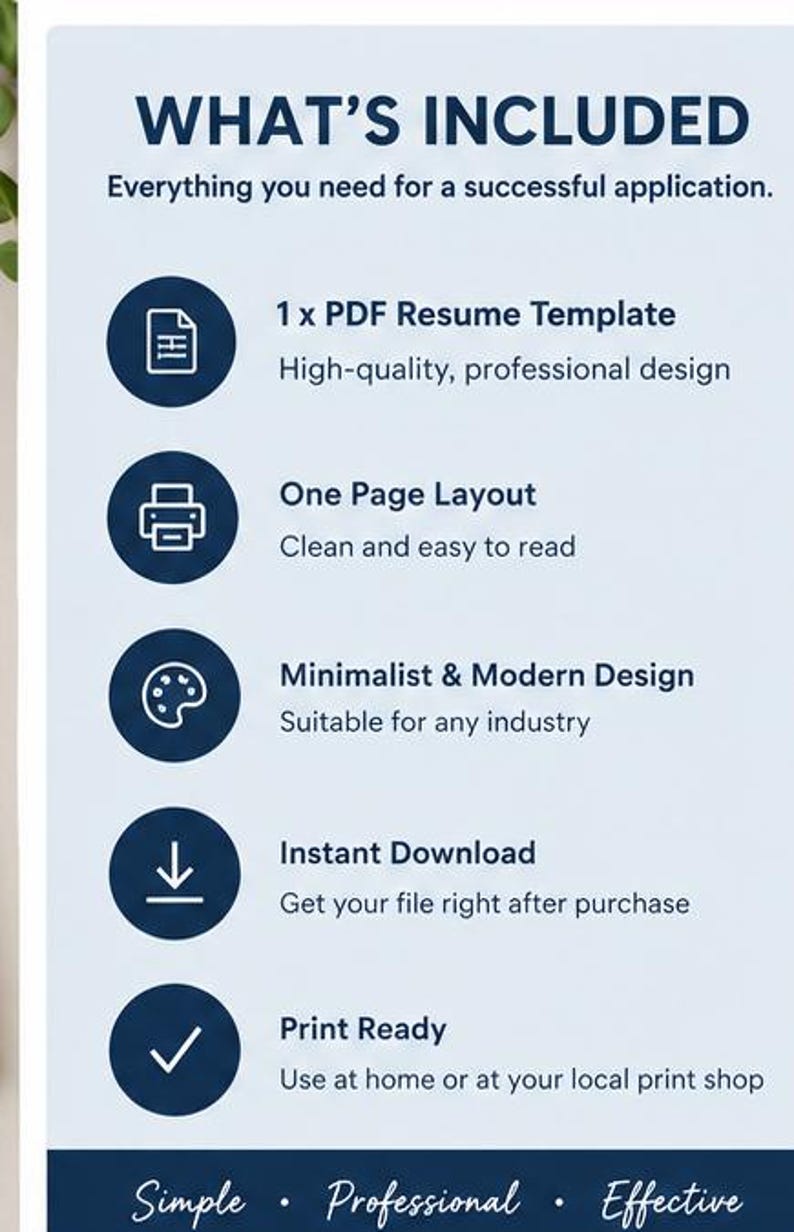 Professional Management Cv Example.pdf Printable Resume Template PDF, Minimalist Professional CV, Simple One ...