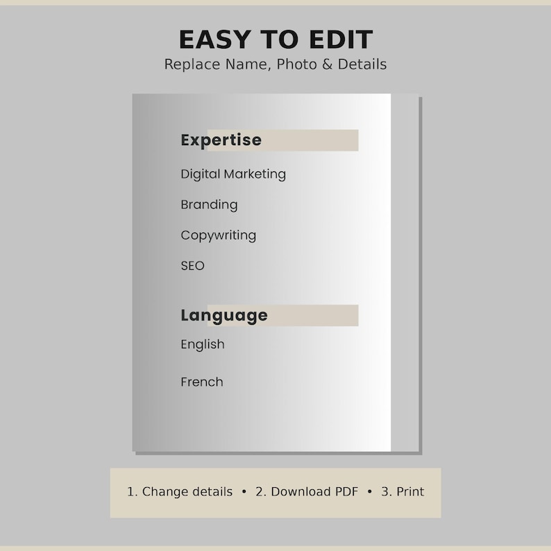 Professional Management Cv Example.pdf Professional Resume Template PDF, Minimalist CV Design: One-page Job ...