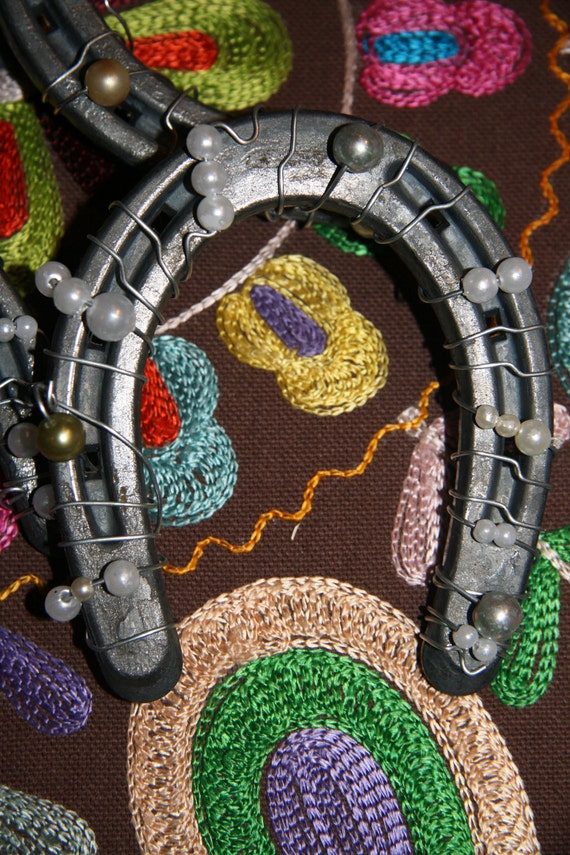 Items similar to Beaded Mini Horseshoes on Etsy
