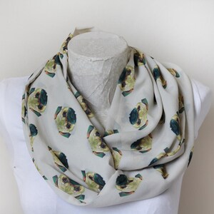 Dog Scarf, Pug Gift - Pug Dog Infinity Scarf Dog Lover Gift Ideas Animal Gifts Pet Memorial Dog Mom Gifts Women Accessories Gift for Her