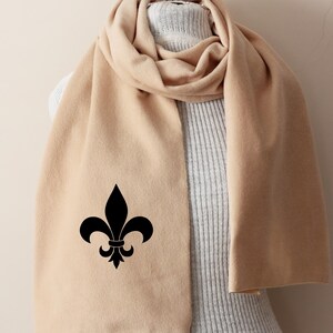 2 Glands Assortis Motif Fleur De Lis - Couleurs Marron Et Crème, Occasion