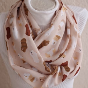 Guinea Pig Infinity Scarf Hamster Scarf Guinea Pig Lover Winter Fashion Animal Accessories Women Gift Idea Gift for Her