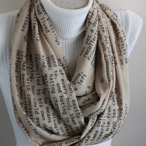 Jane Austen Emma Infinity Scarf Book Lover Gift Literary Quote Scarf for Women Readers Literary Accessories Teacher Author Gifts