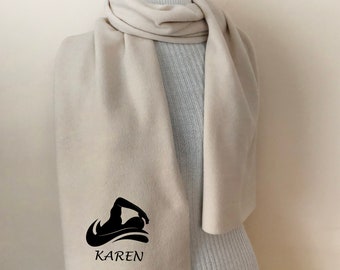 Personalized Scarf, Swimmer Gift