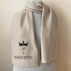 Women Scarf, 50 and Fabulous Gift, 50th Birthday Gift