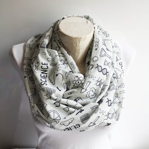 Computer Science Scarf For Graduation Science Scarf Science Teacher Gift Coworker Christmas Gift Infinity ...