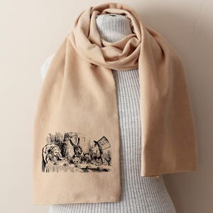 Alice in Wonderland Scarf, Gift for Readers