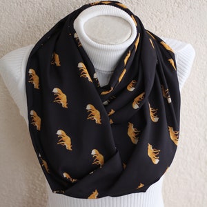 Fox Scarf, Fox Gifts - Animal Gift Ideas Animal Lover Fall Fashion Accessories Holiday Gift for Women Gift Christmas Gifts