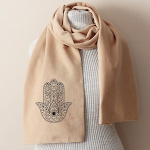 Hamsa Hand Scarf Hamsa Hand Gift Evil Eye Scarf Hand of Fatima