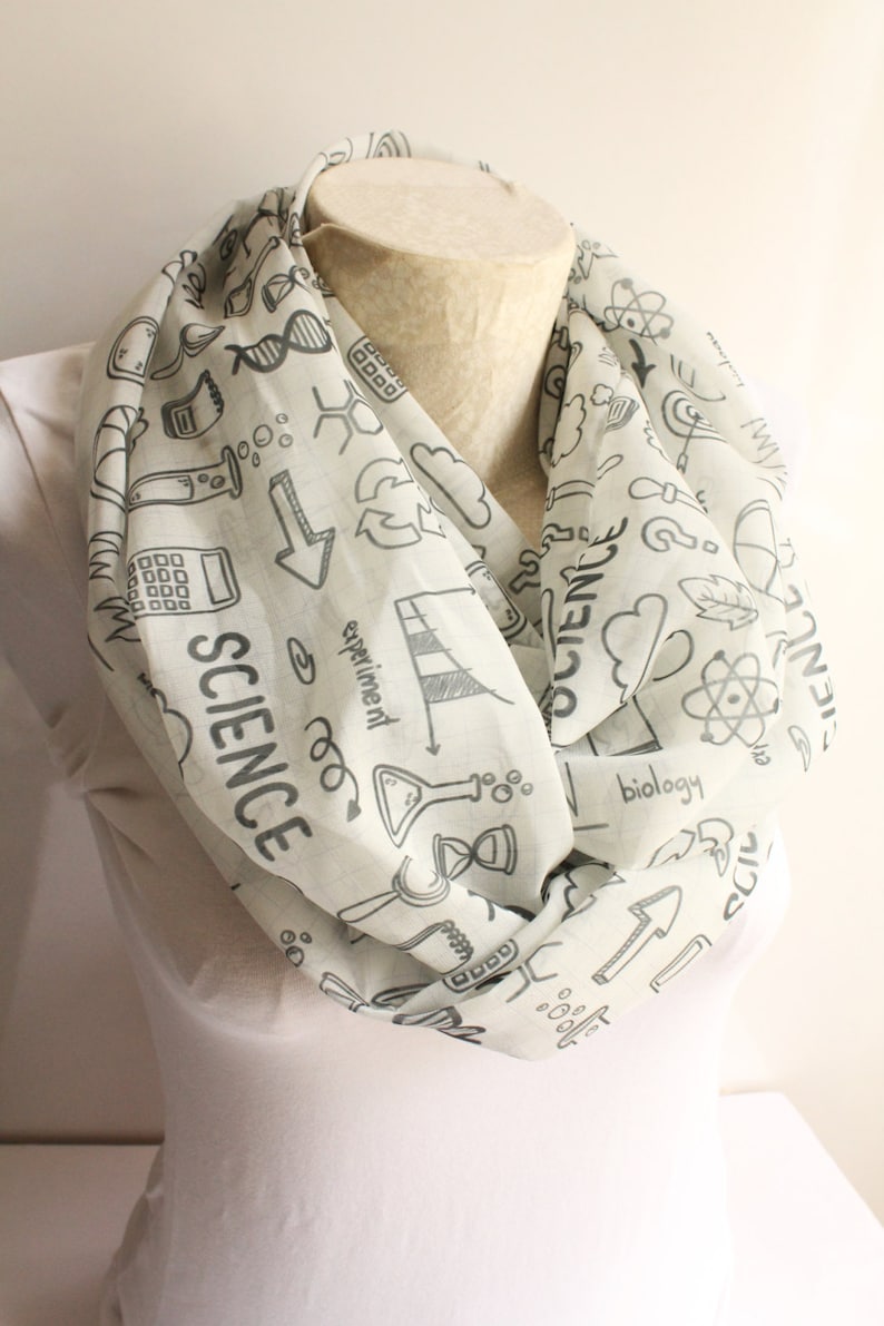 Computer Science Scarf For Graduation Science Scarf Science Teacher Gift Coworker Christmas Gift Infinity ...