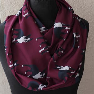 Boston Terrier Dog, Infinity Scarf,Boston Terrier  Gifts for Dog Lover