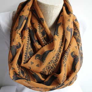 Dachshund Scarf Dog Lover Infinity Scarf Dachshund Gift Wiener Dogs Gifts Women Gift Ideas Sausage Dog Doxie Mom Gift
