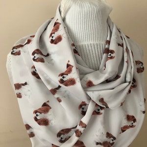 Bufanda infinita Cavalier King Charles Spaniel: regalo para mamá perruna