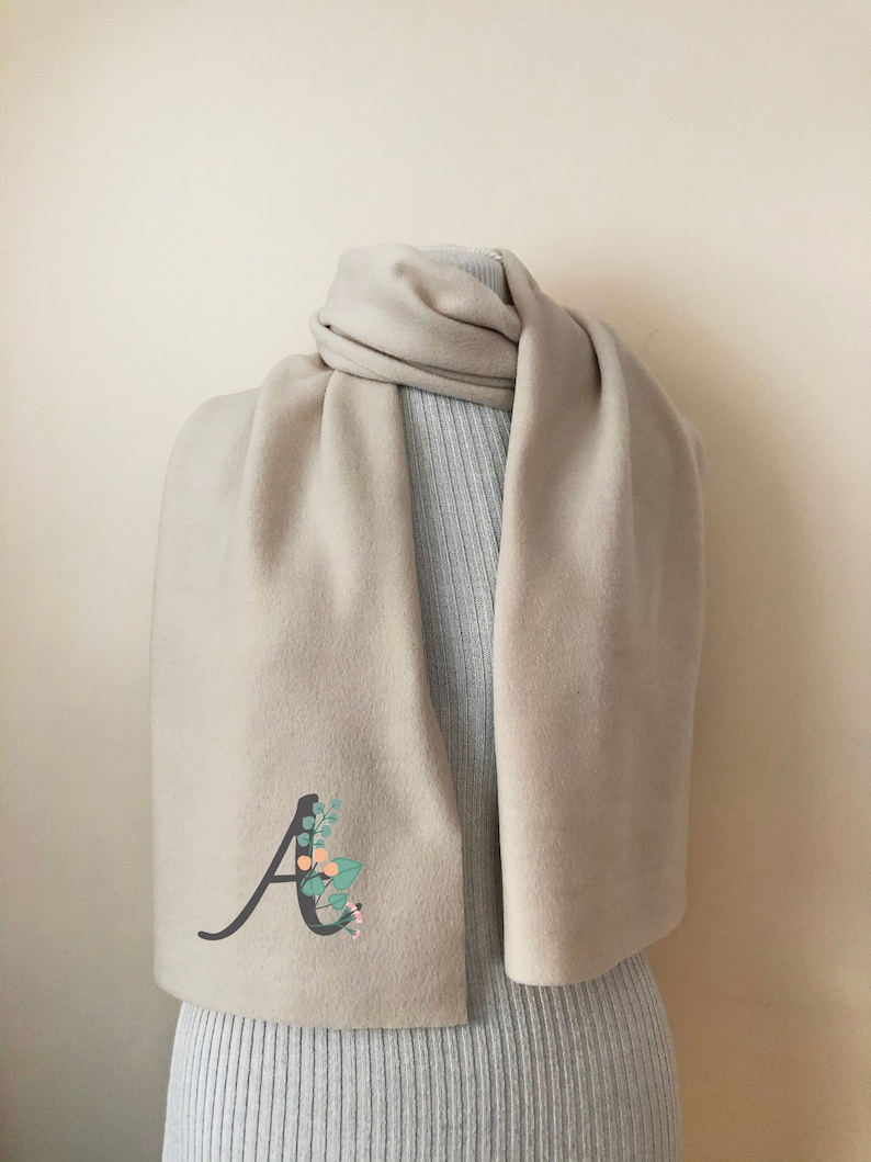 Floral Monogram, Letter Scarf, Monogram Gifts - Etsy