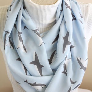 Shark Scarf Mama Shark Gifts Infinity Scarf Shark Lovers Gift Ideas Christmas Gift