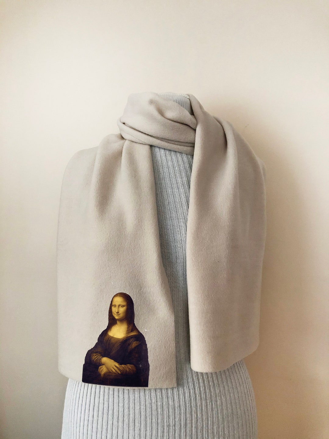 Mona Lisa Scarf Mona Lisa Gifts Leonardo Da Vinci Etsy