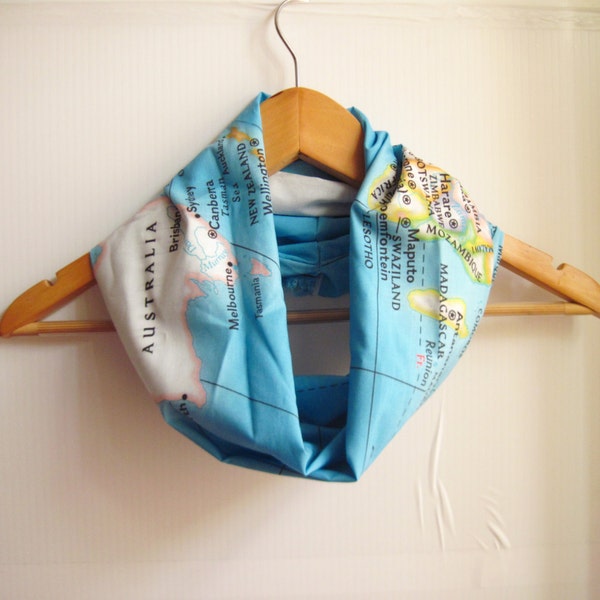 Map Printed Infinity Scarf