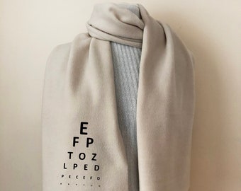 Eye Chart Scarf Ophthalmologist Gift Eye Care Accessories