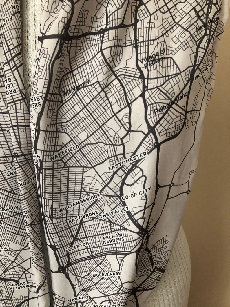 New York City Map Scarf New York Gifts Manhattan Map Brooklyn Etsy