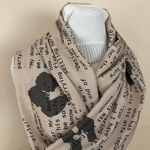 Pride and Prejudice Book Scarf Jane Austen Literature Gift