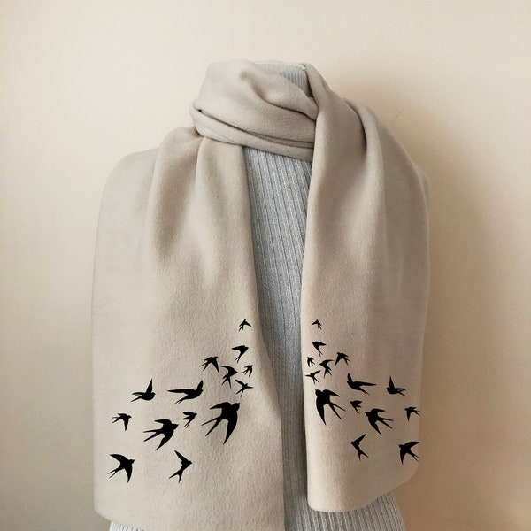 Flying Swallows Scarf Swallow Bird Gifts Bird Lovers