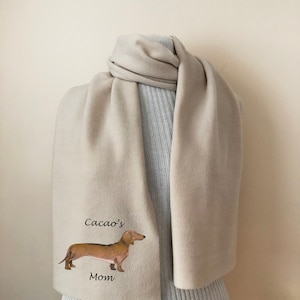 Custom Dachshund Scarf, Personalized Dachshund Gift
