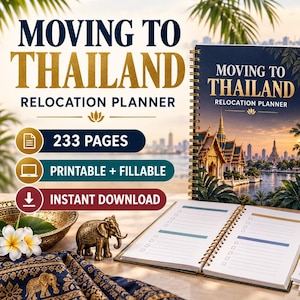 Thailand Relocation Planner, Expat Checklist, Digital Nomad Guide (PDF)