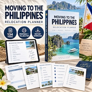 Moving to the Philippines Relocation Planner | Expat Checklist, Printable & Fillable PDF,  Moving Abroad Guide
