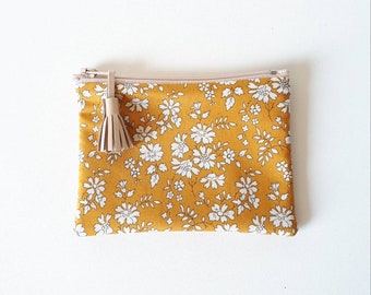 Petite pochette en tissu Liberty Capel / Porte monnaie Liberty / Trousse Liberty of London