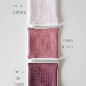 Lingettes Lavables Coquillages En Gaze De Coton - Cœur Blanc - Fabriqué En France