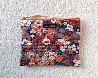 Pochette matelassée en tissu Liberty Thorpe pour femme / Trousse Liberty of London / Pochette à bijoux